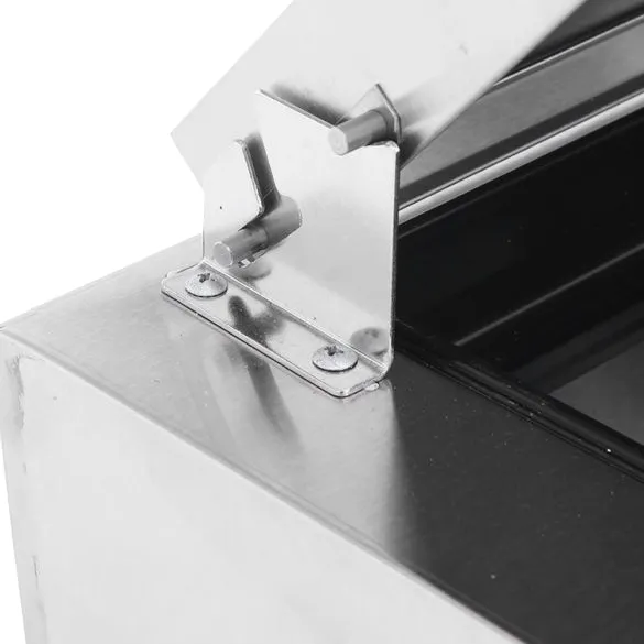 Prep fridge hinge lid over GN pans