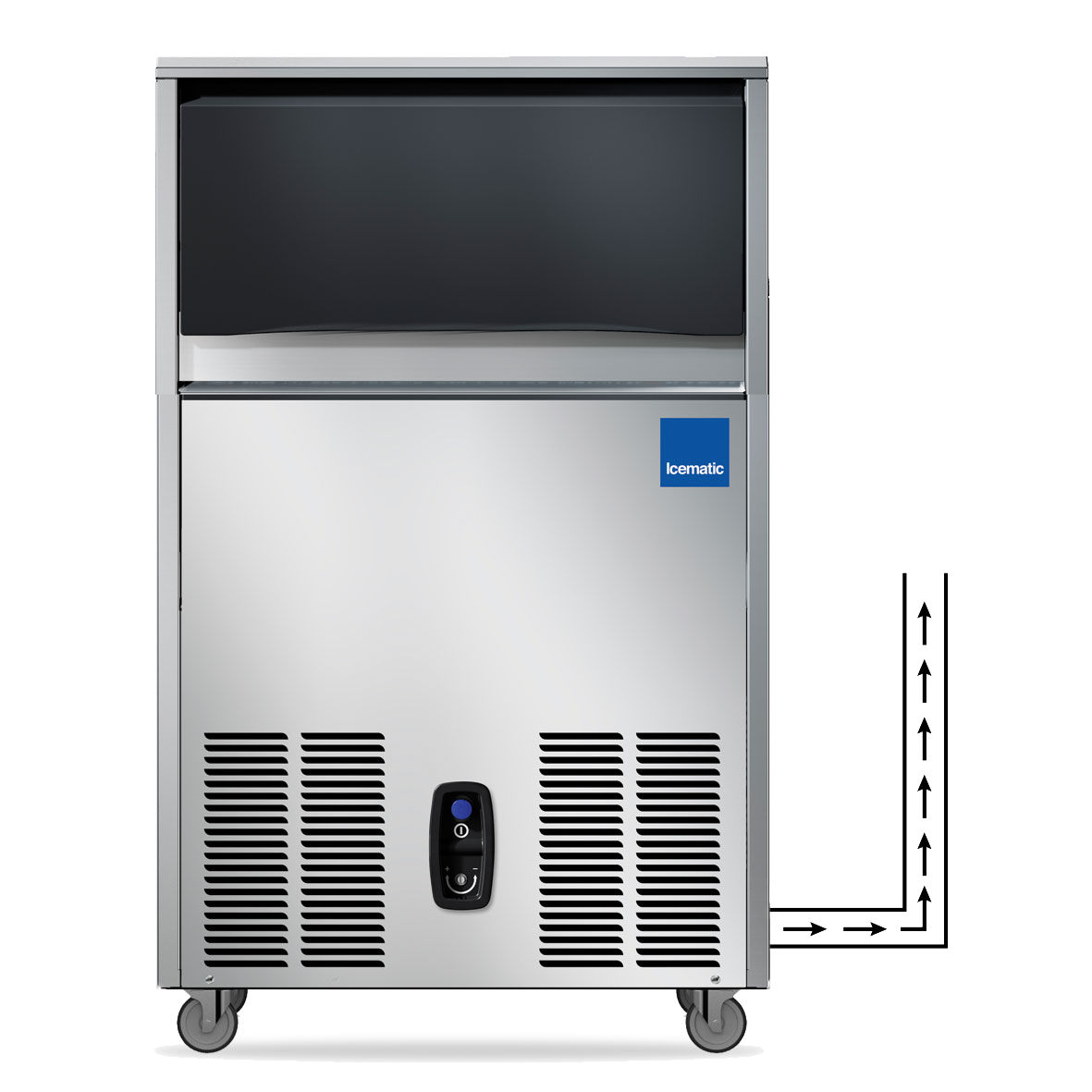 CS50DP 50kg Under counter icematic ice maker with drain pump. Under counter icematic ice maker