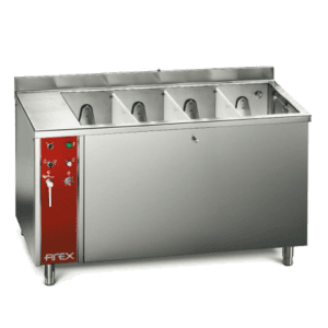 Commercial kitchen 4 basin vegetable washer