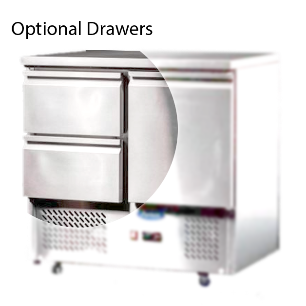 optional drawers for prep fridge
