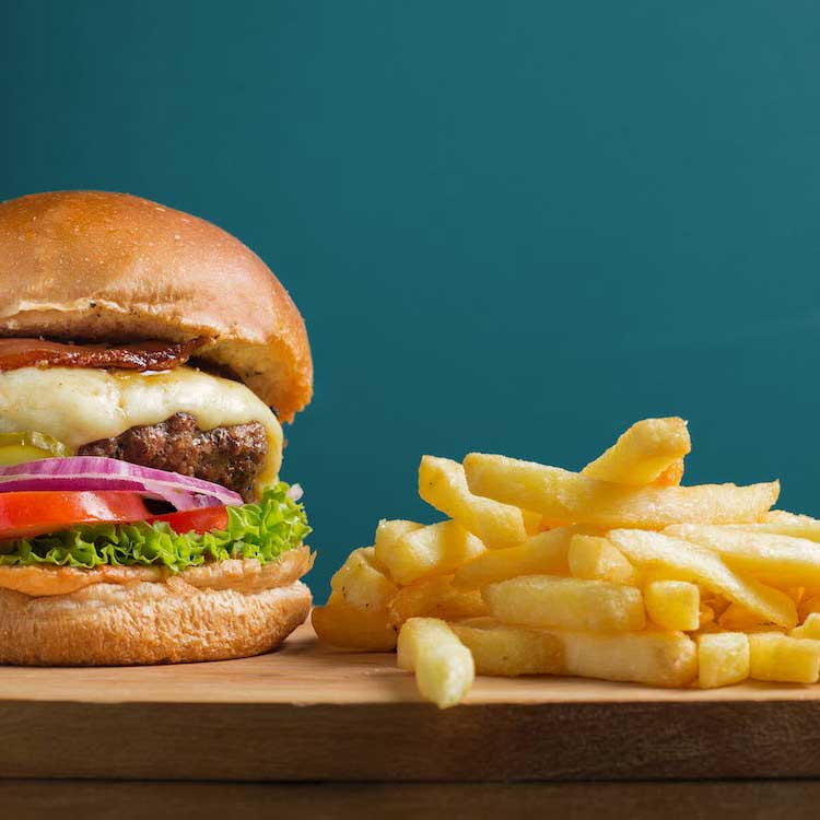 Hamburger grill chips
